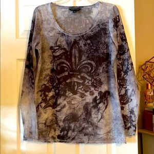 Rock & Republic Mesh Shirt Large